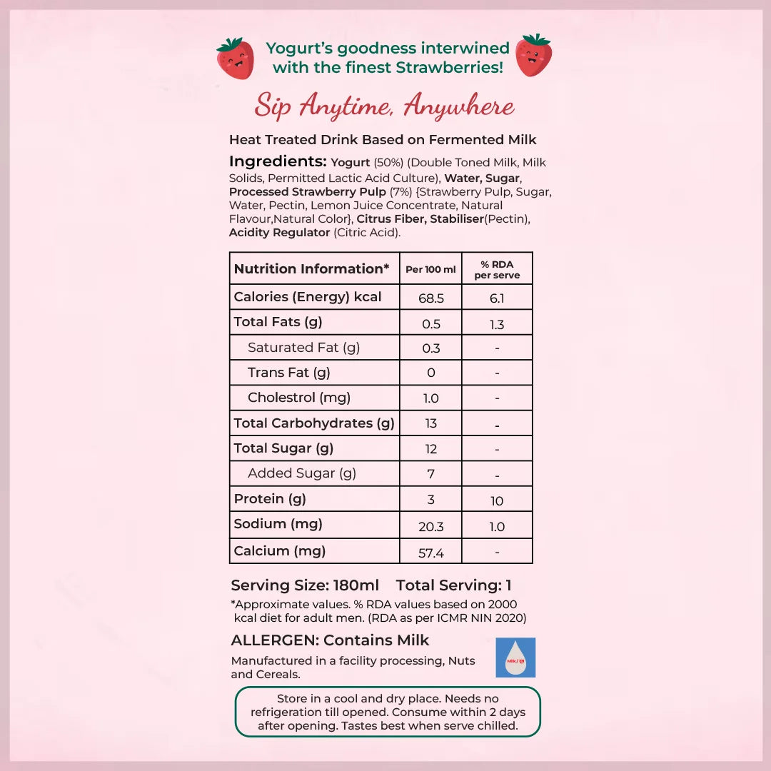 Yogurt Smoothie | Strawberry Splash