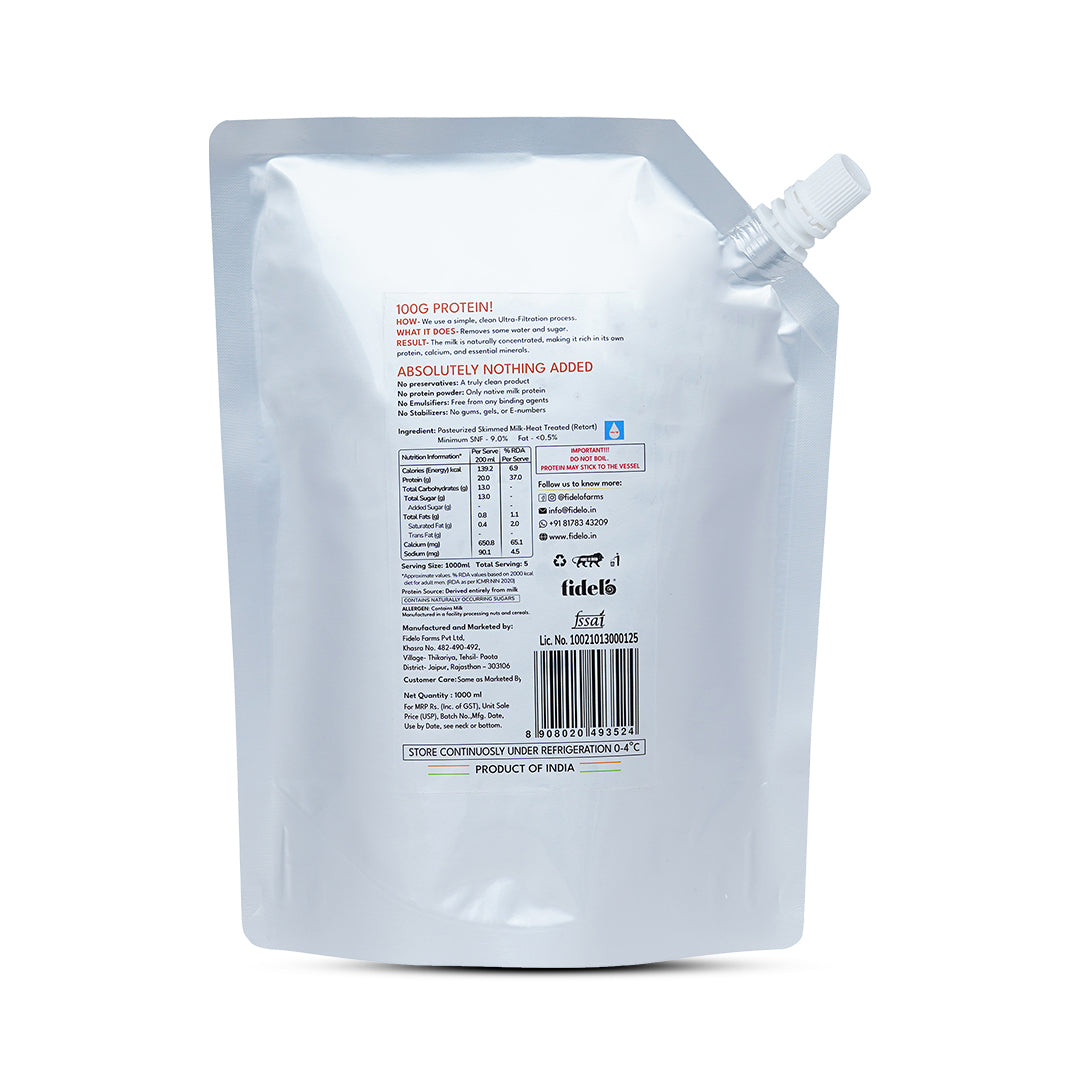 Fidelo Bilona Cow Ghee + 100 g Protein Milk - Value Pack