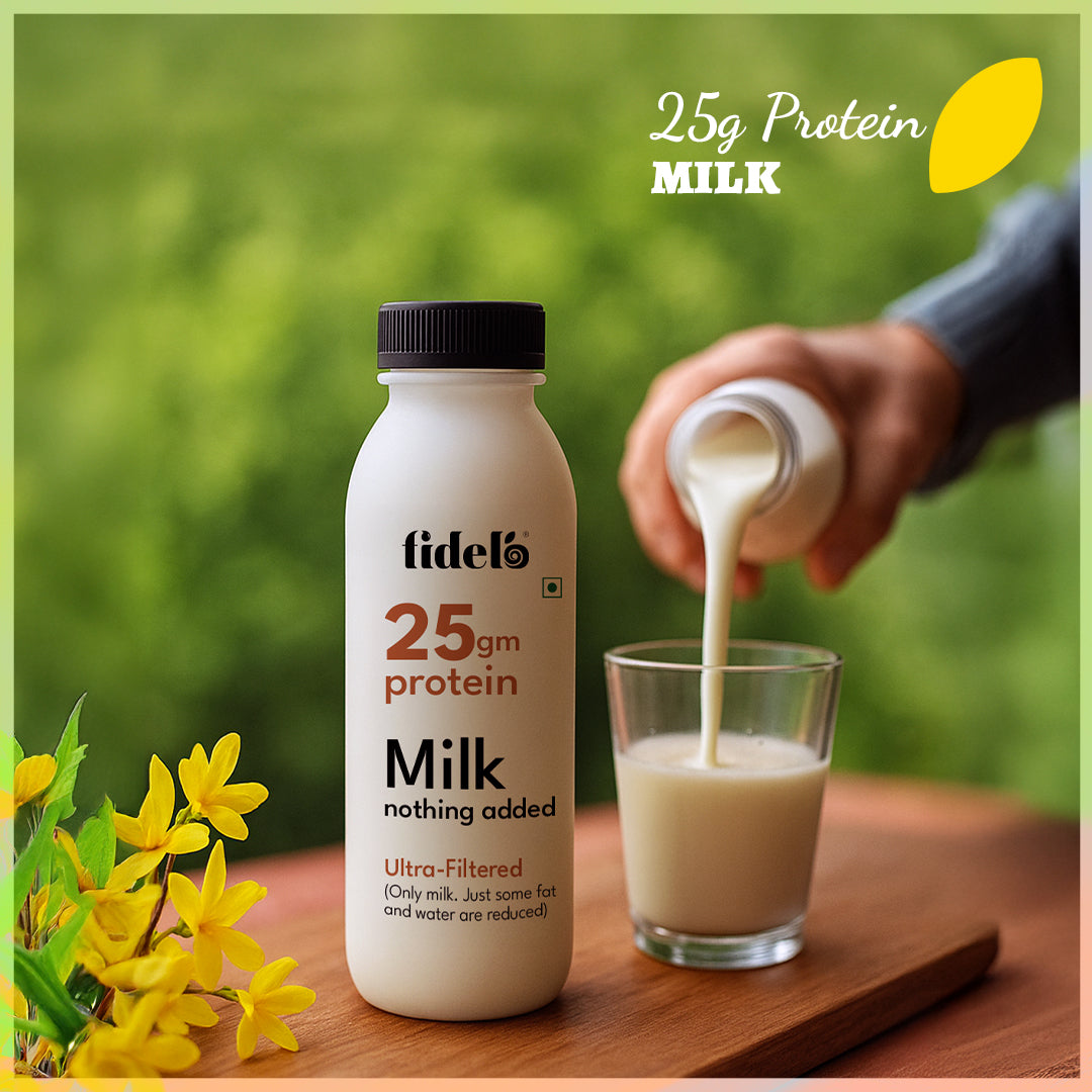 Fidelo Bilona Cow Ghee + 25 g Protein Milk (Pack Of 4)- Value Pack